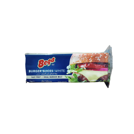 Pale slice on slice cheese...